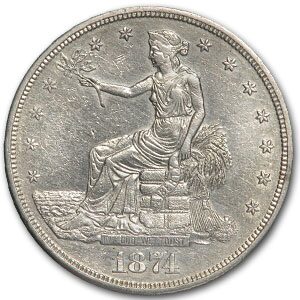 1874-S Trade Dollar AU