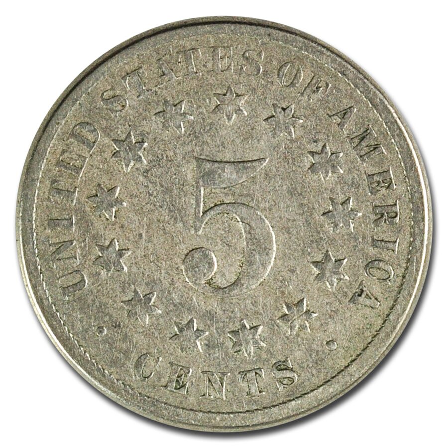 1875 Shield Nickel VG