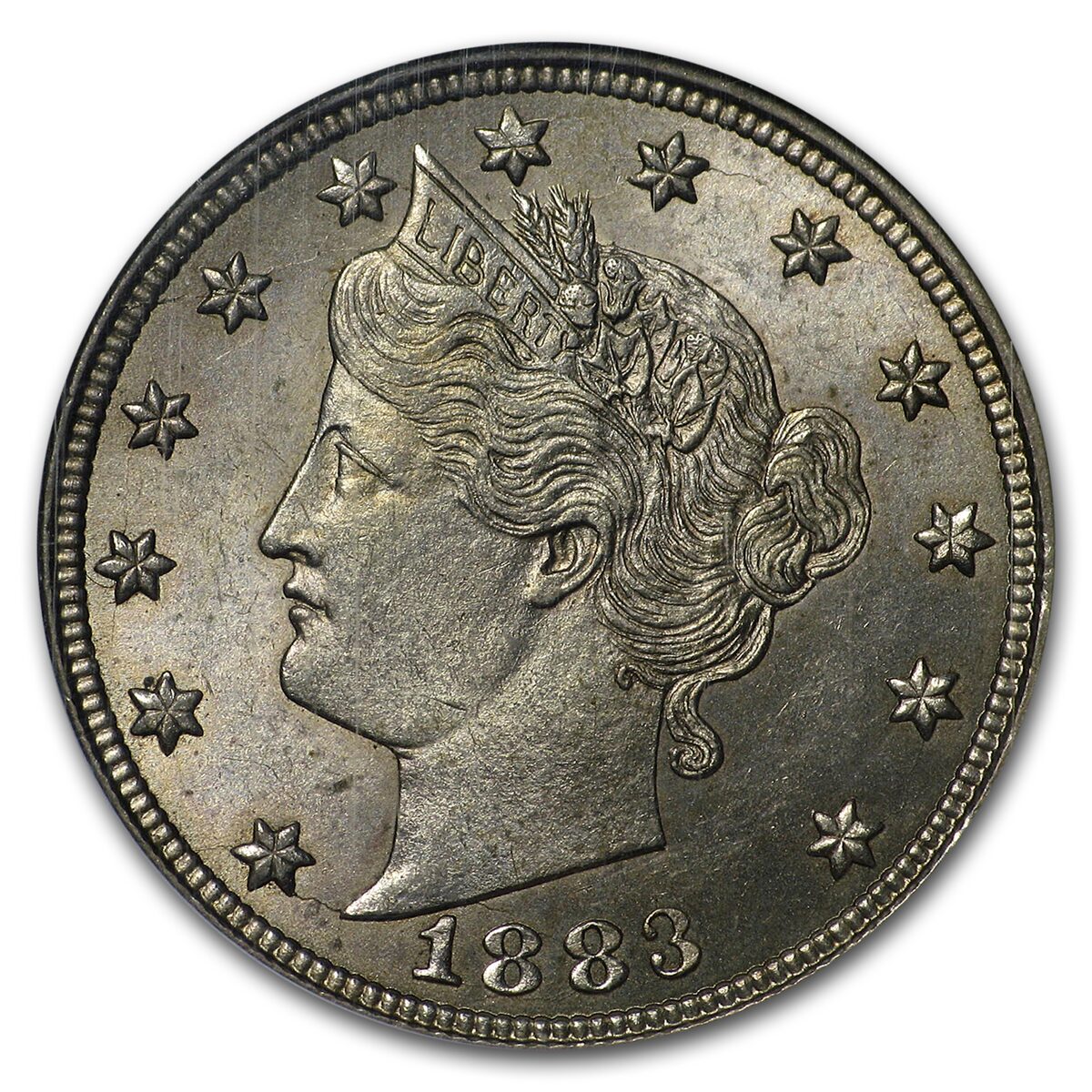 1883 Liberty Head V Nickel No Cents MS-63 NGC