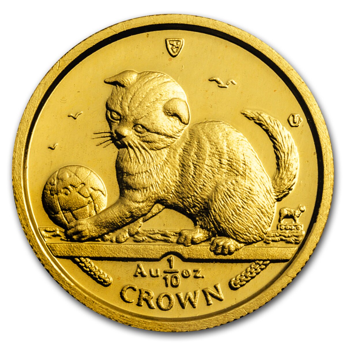 2000 Isle of Man 1/10 oz Gold Scottish Kitten