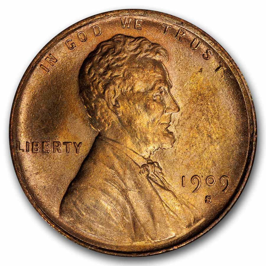 1909-S VDB Lincoln Cent MS-64 PCGS (Red)