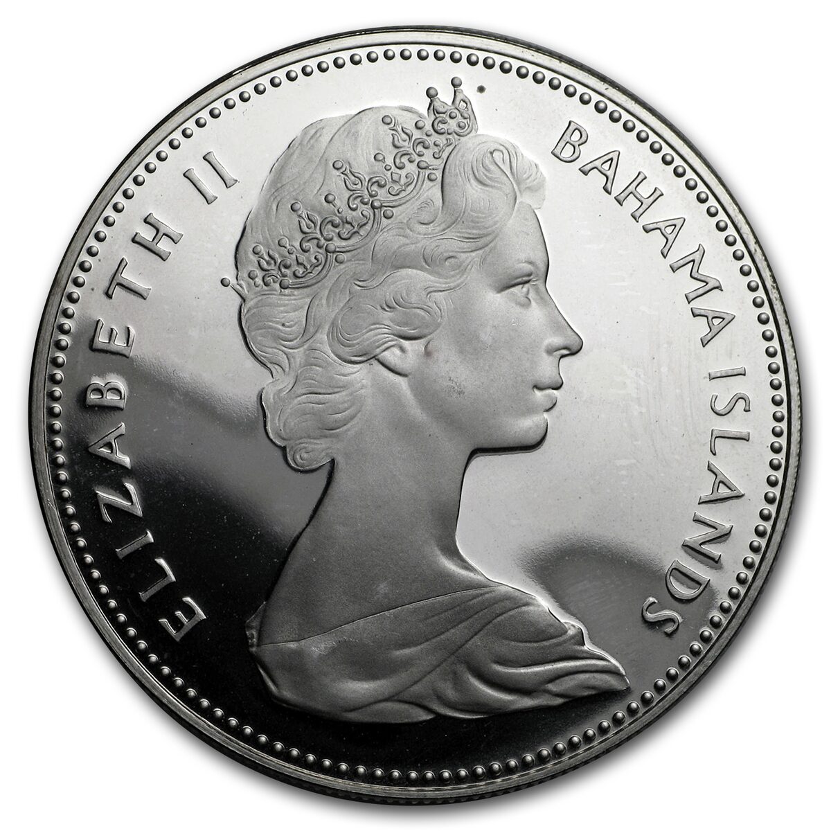 1970 Bahamas Silver $2 Flamingo Birds Proof