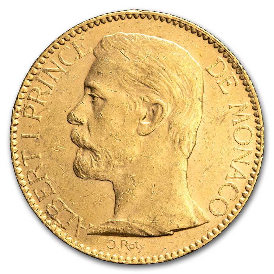 1891-1904 Monaco Gold 100 Francs Albert I BU