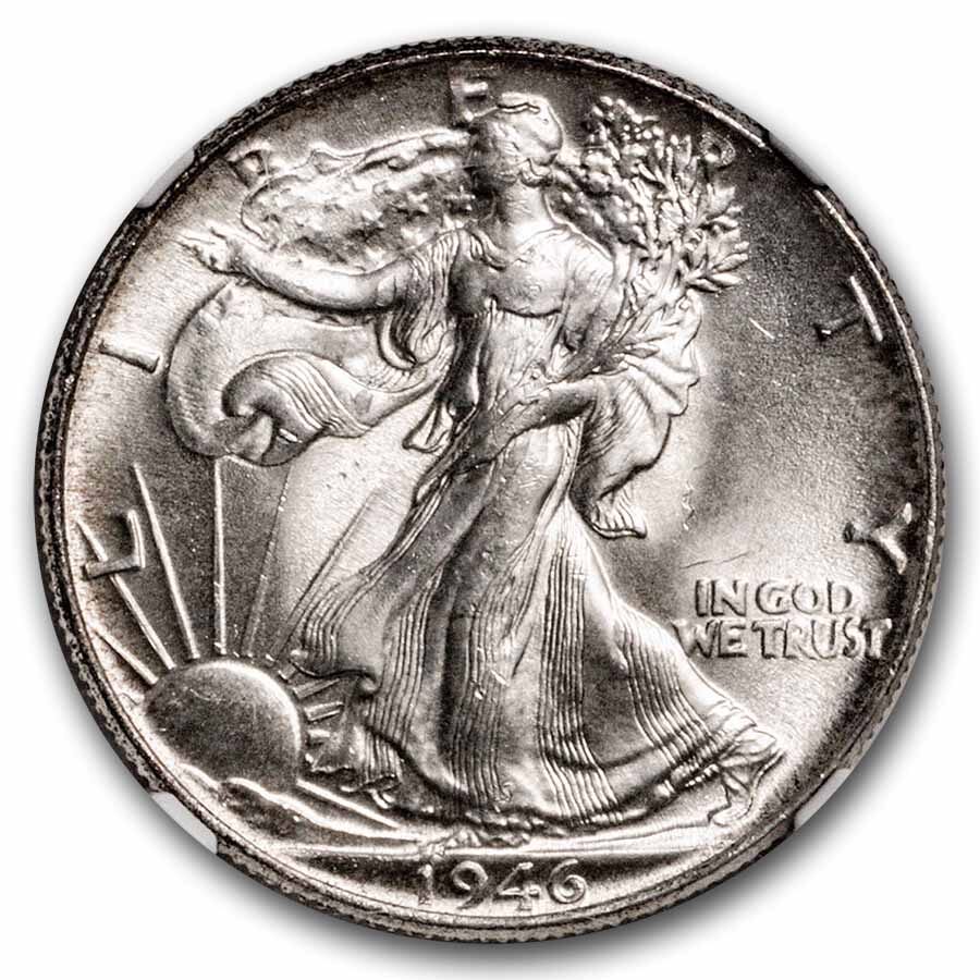 1946 Walking Liberty Half Dollar MS-65 NGC
