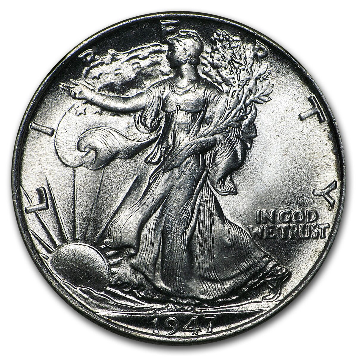 1947 Walking Liberty Half Dollar MS-64 NGC