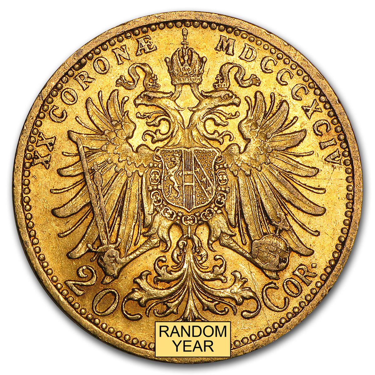 1892-1910 Austria Gold 20 Coronas XF