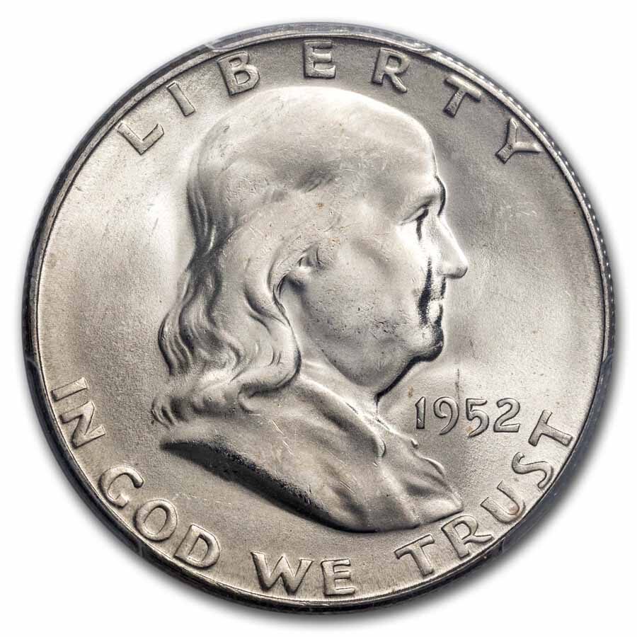 1952-S Franklin Half Dollar MS-64 PCGS