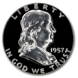 1957 Franklin Half Dollar PR-65 PCGS