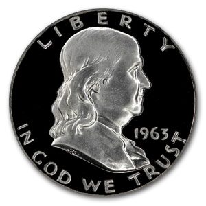 1963 Franklin Half Dollar PR-65 PCGS