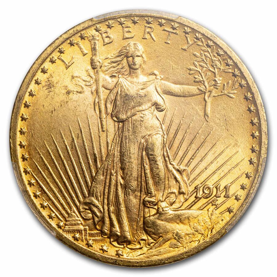 1911 $20 St Gaudens Gold Double Eagle MS-63 PCGS