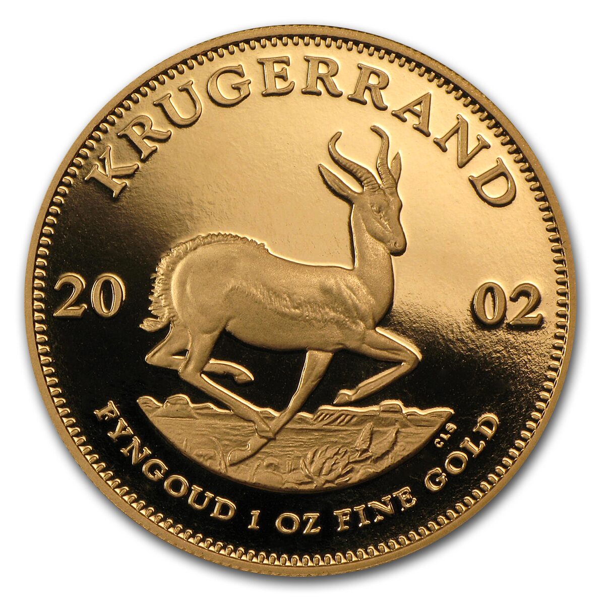 2002 South Africa 1 oz Proof Gold Krugerrand