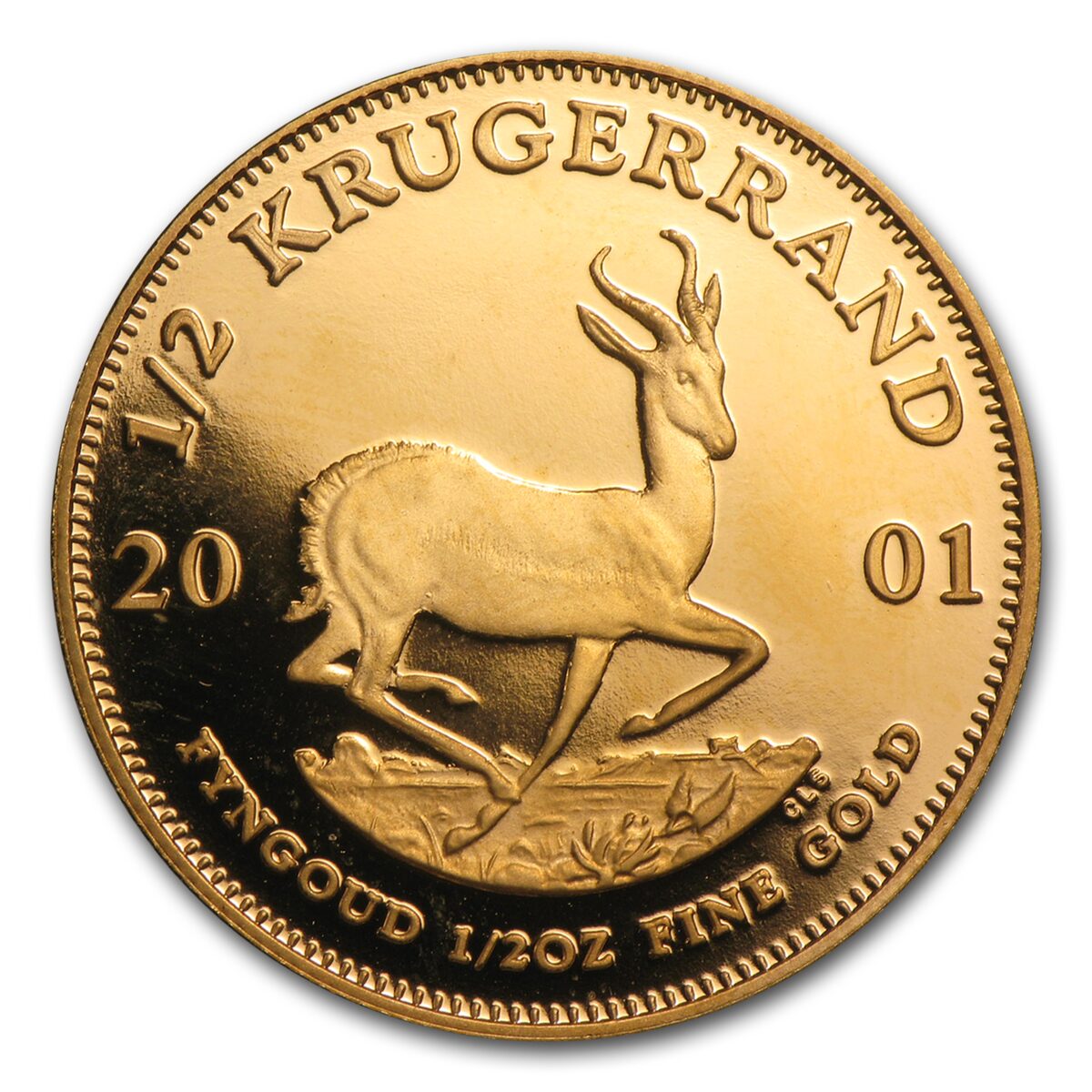 2001 South Africa 1/2 oz Proof Gold Krugerrand