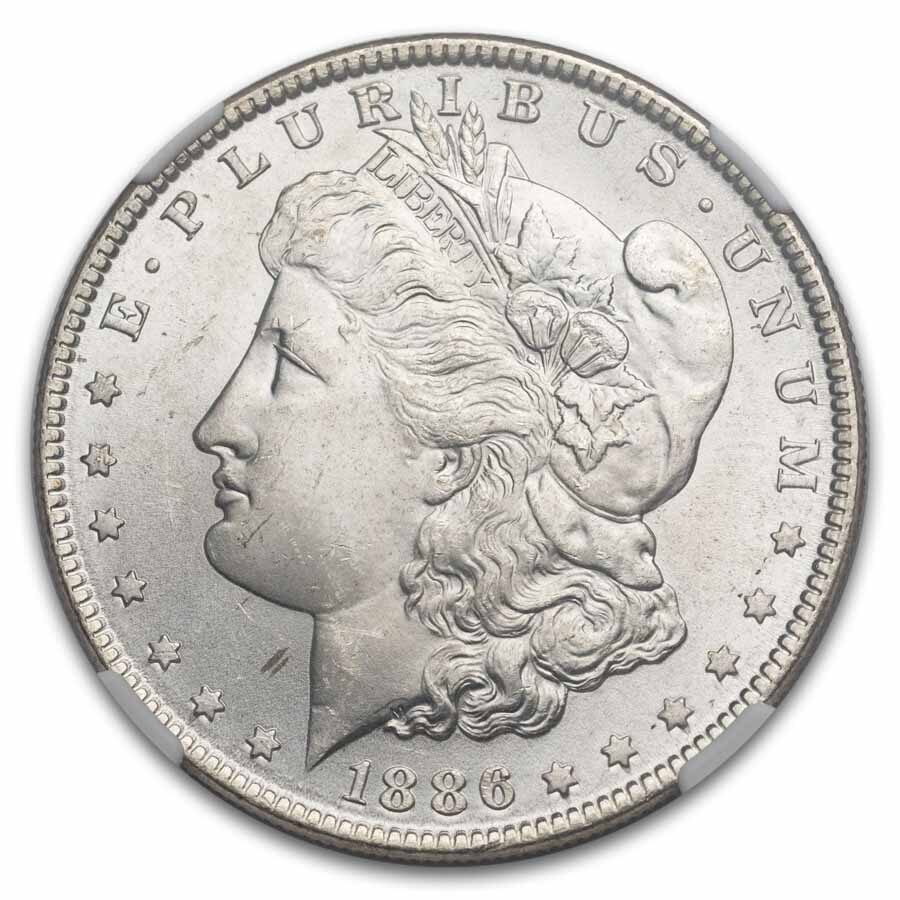 1886 Morgan Dollar MS-63 NGC