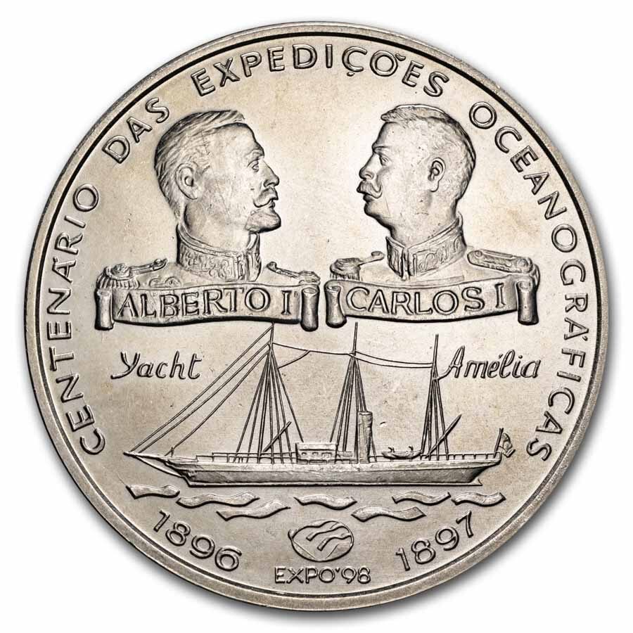 1997 Portugal Silver 1000 Escudos Ocean Expedition BU