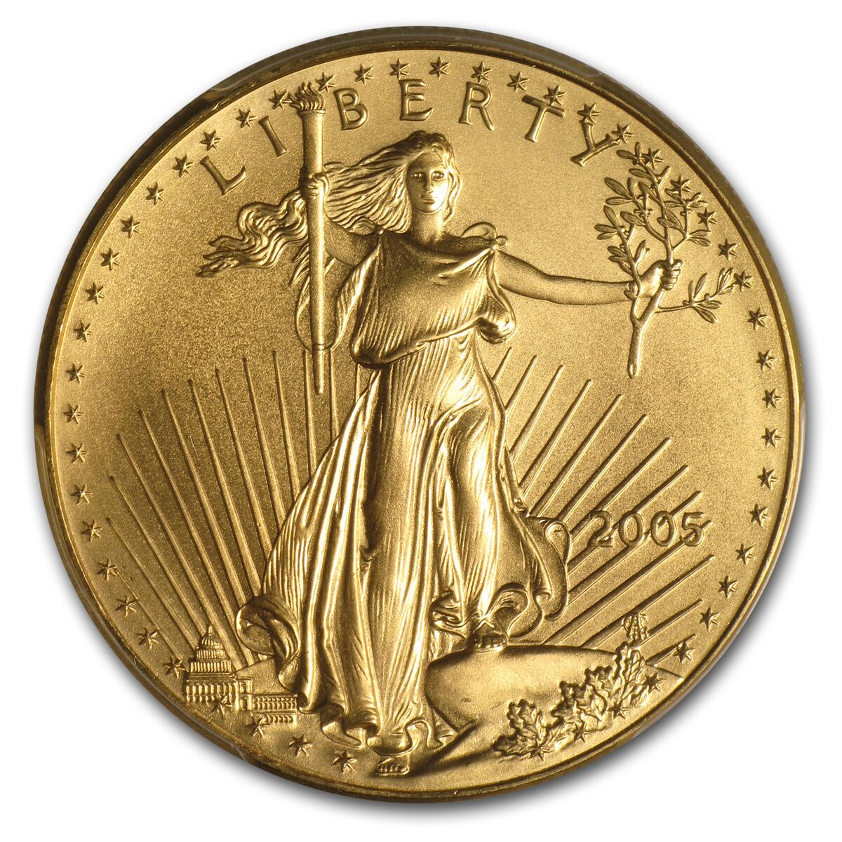 2005 1 oz American Gold Eagle MS-69 PCGS