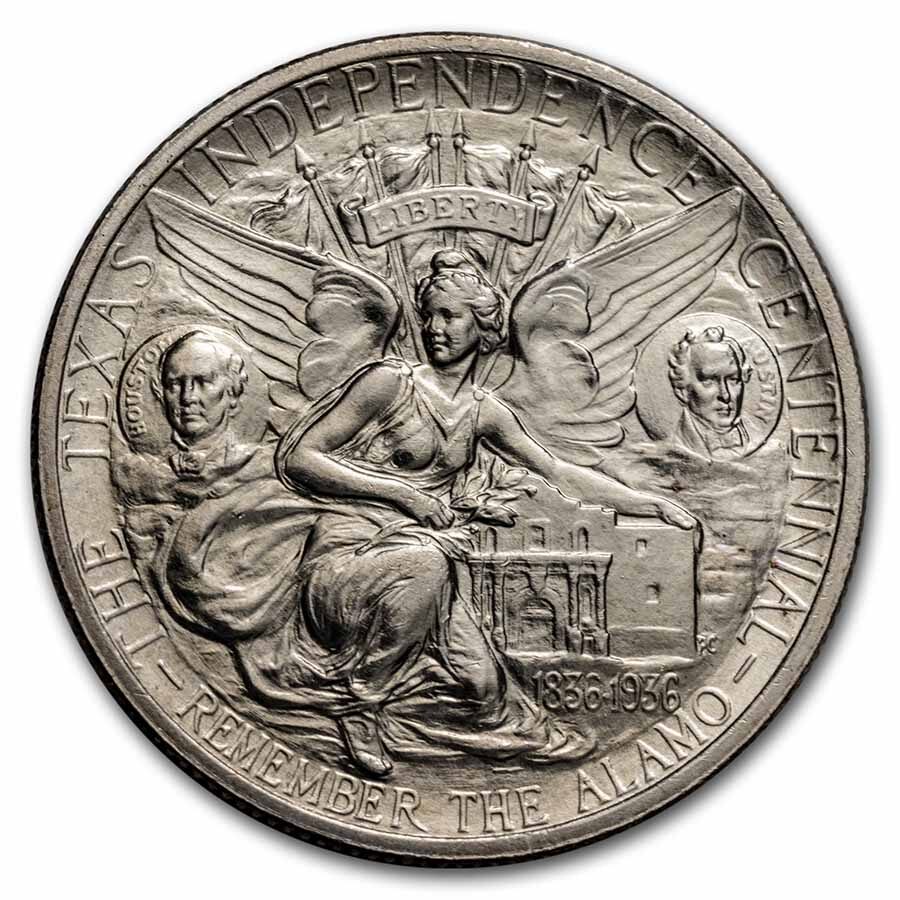 1938 Texas Independence Centennial Half BU