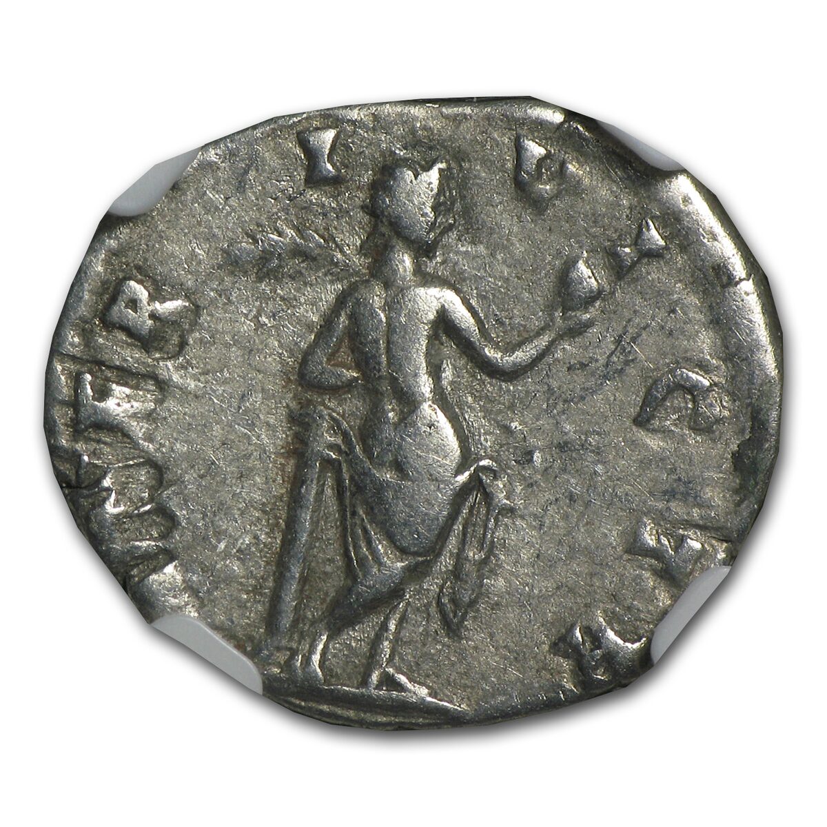 Roman Silver Denarius Julia Domna XF NGC (193-211 AD)