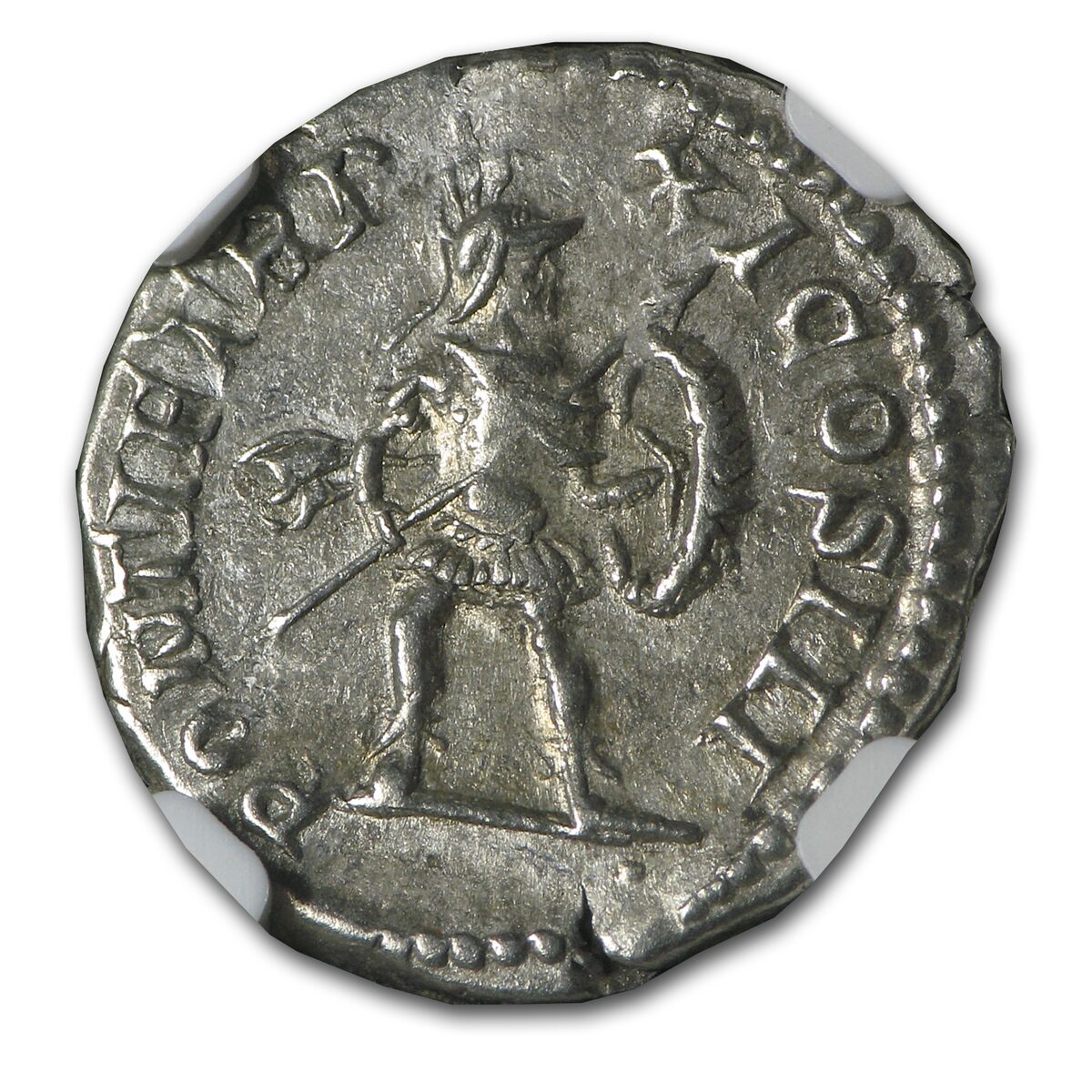 Roman Silver Denarius Emperor Caracalla (198-217 AD) CH AU NGC