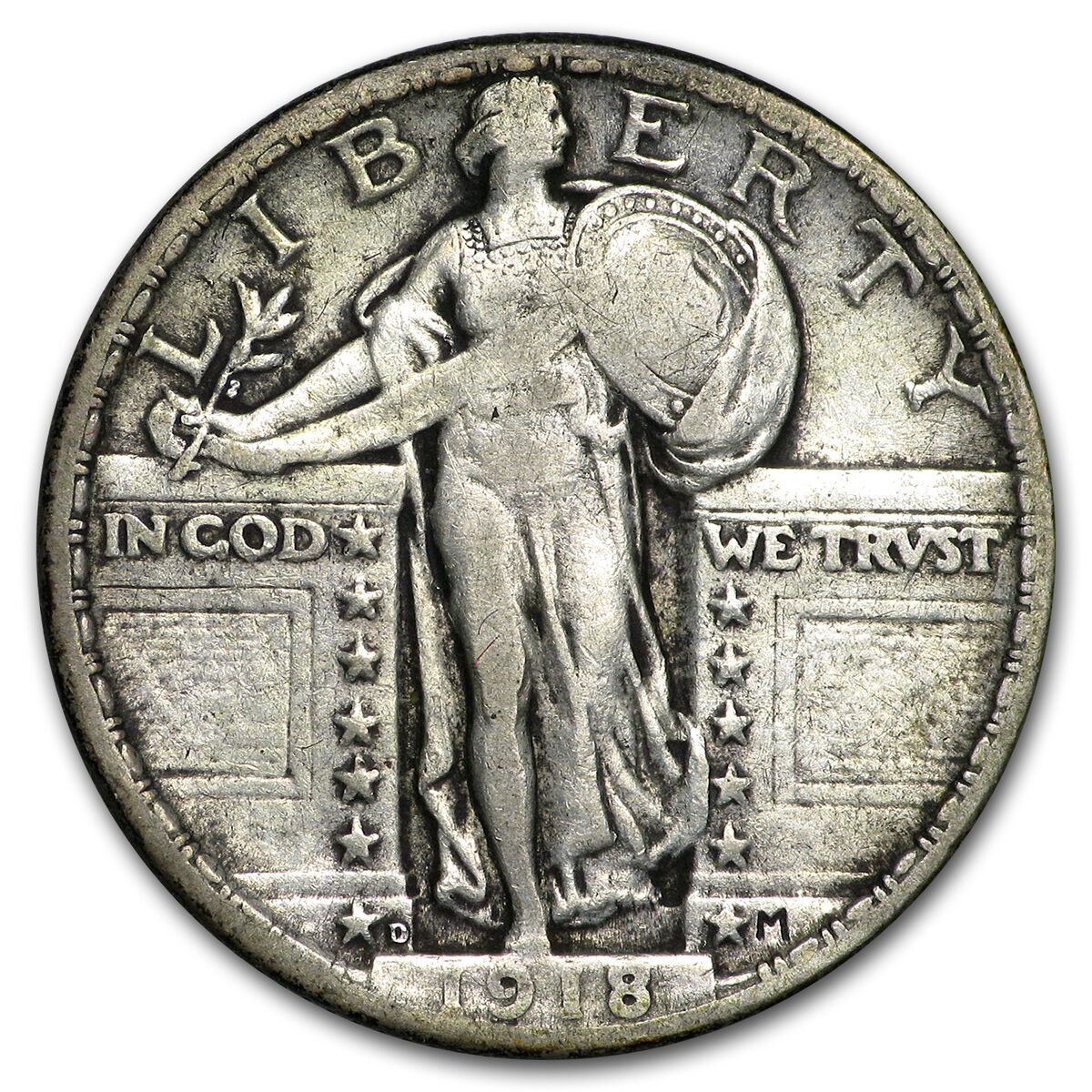 1918-D Standing Liberty Quarter Fine