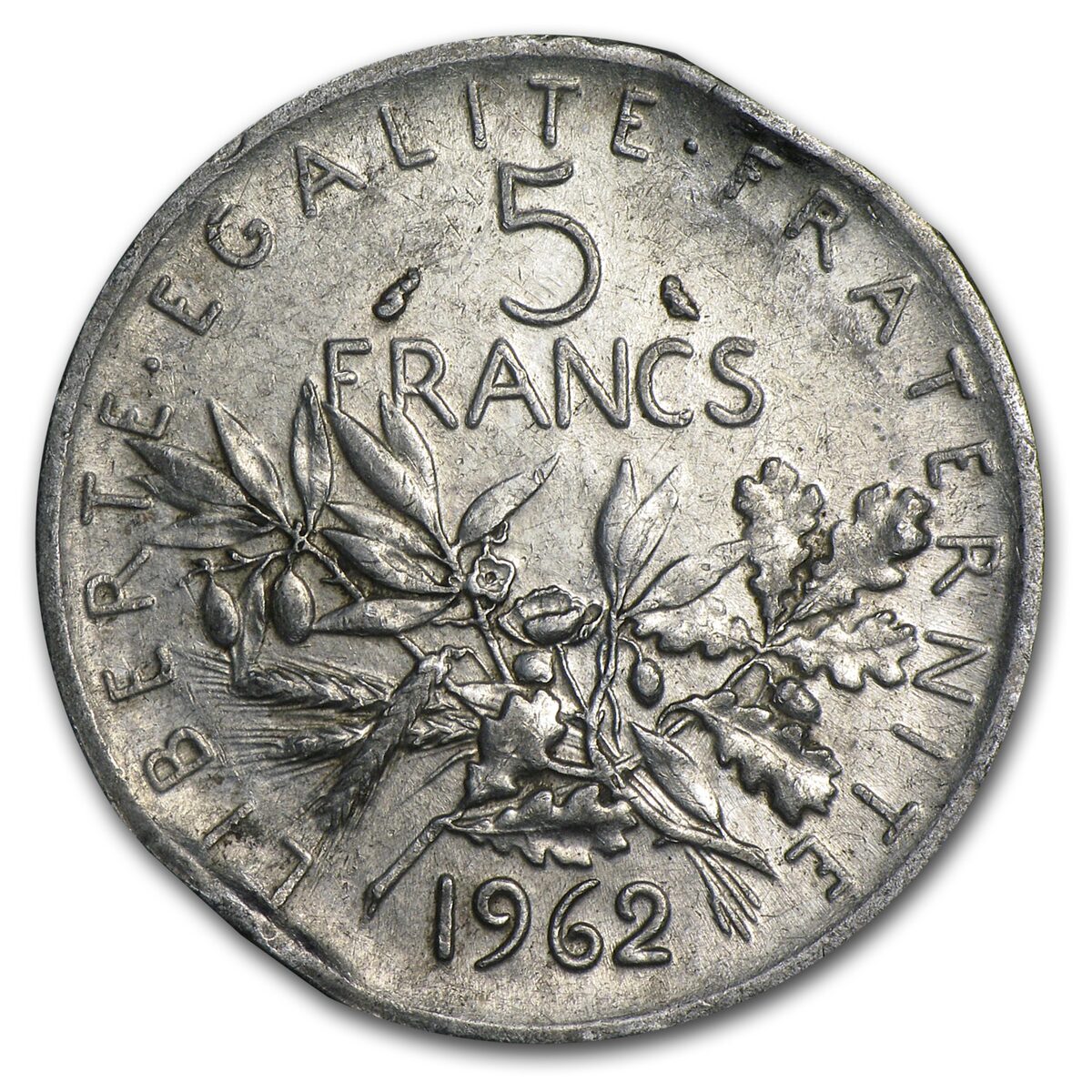 France Silver 5 Francs (ASW .3221, Random Dates)