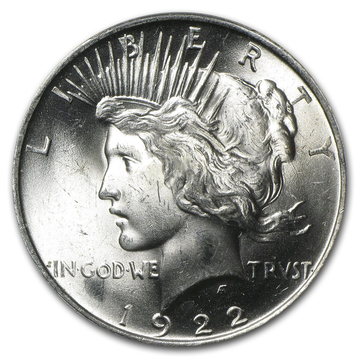 1922 Peace Dollar MS-64 PCGS