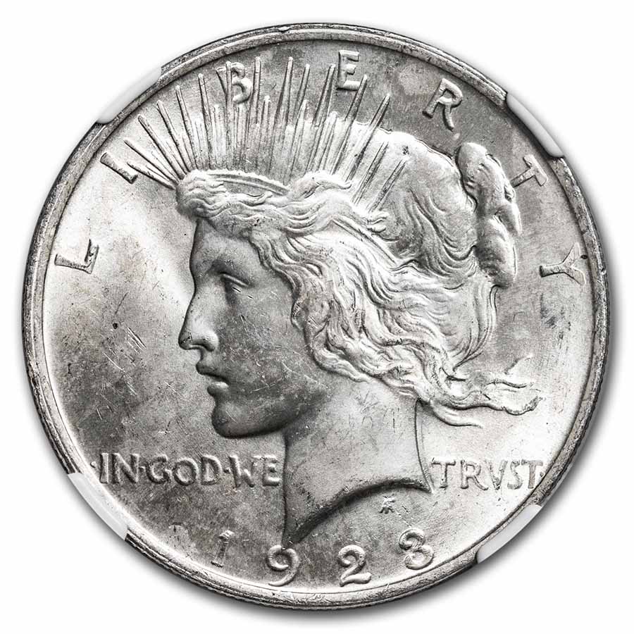 1923 Peace Dollar MS-64 NGC