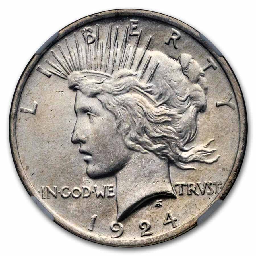 1924 Peace Dollar MS-64 NGC