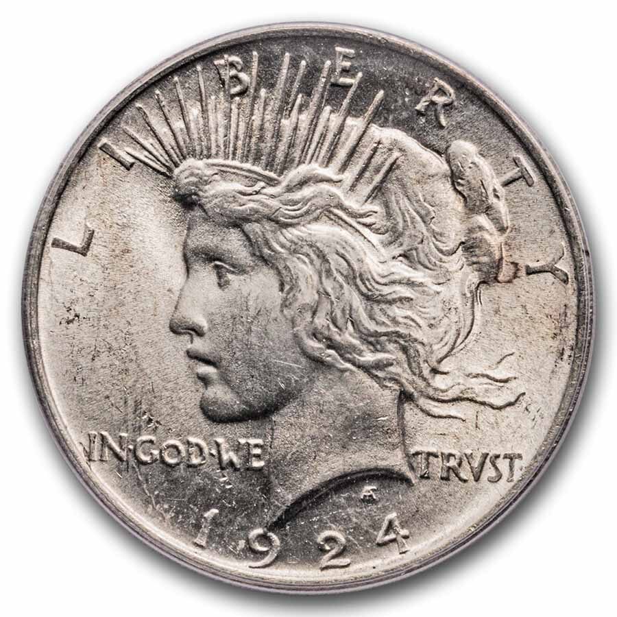1924 Peace Dollar MS-64 PCGS
