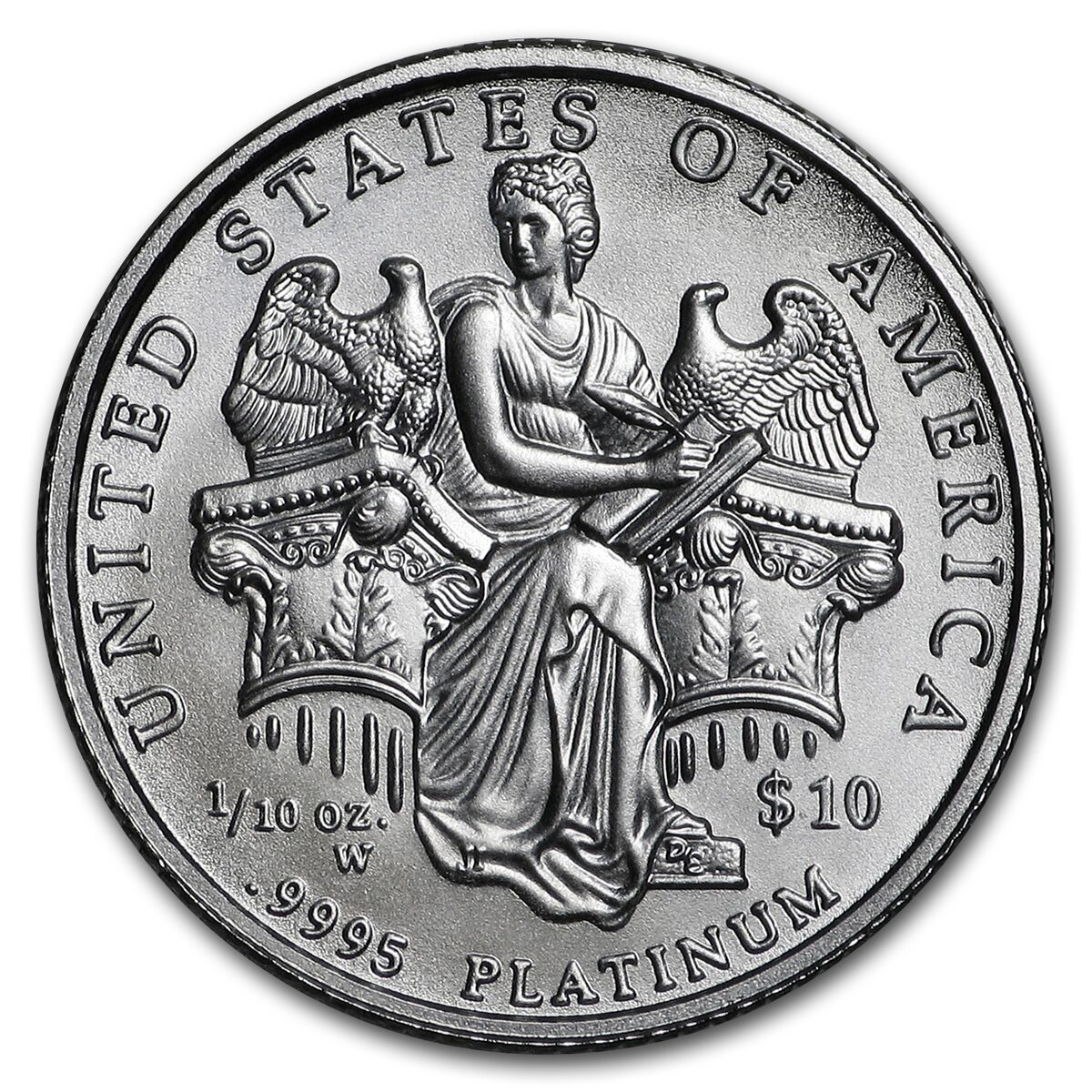2006-W 1/10 oz Burnished American Platinum Eagle (w/Box & COA)