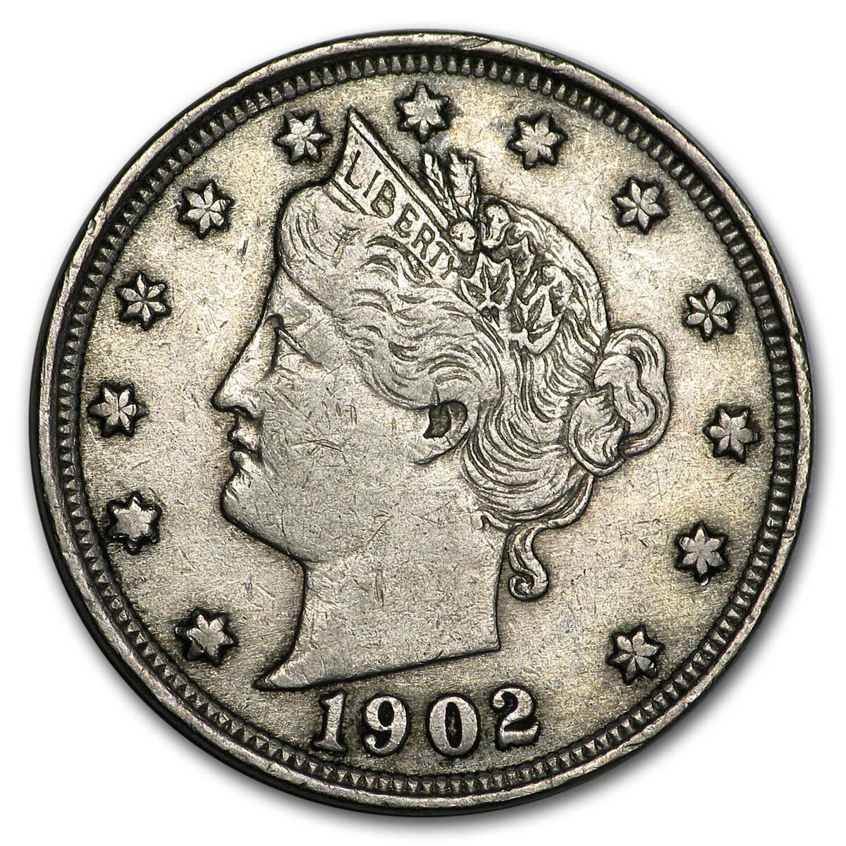 1902 Liberty Head V Nickel XF