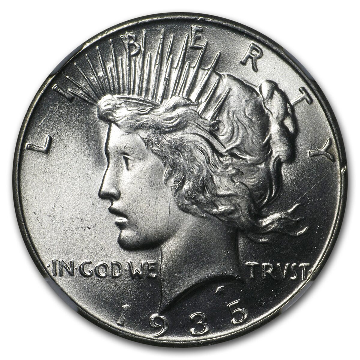 1935 Peace Dollar MS-62 NGC
