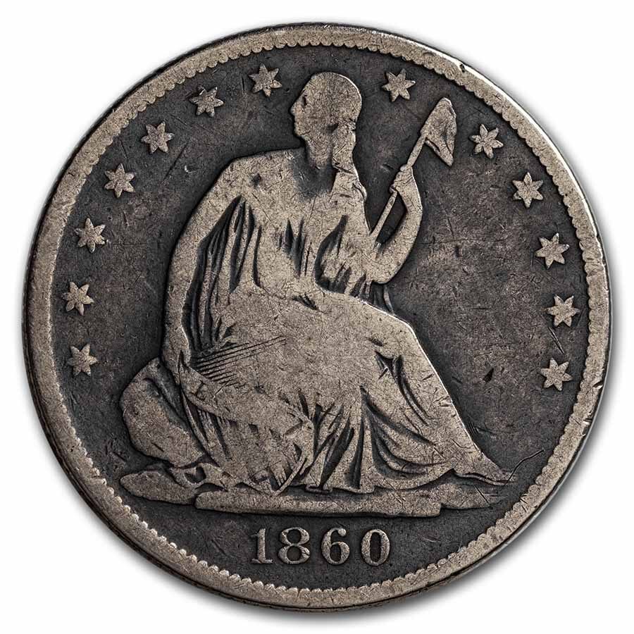 1860-O Liberty Seated Half Dollar Good