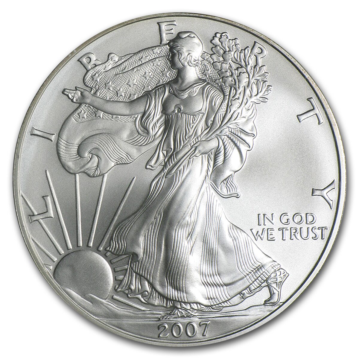 2007-W Burnished American Silver Eagle MS/SP-70 PCGS