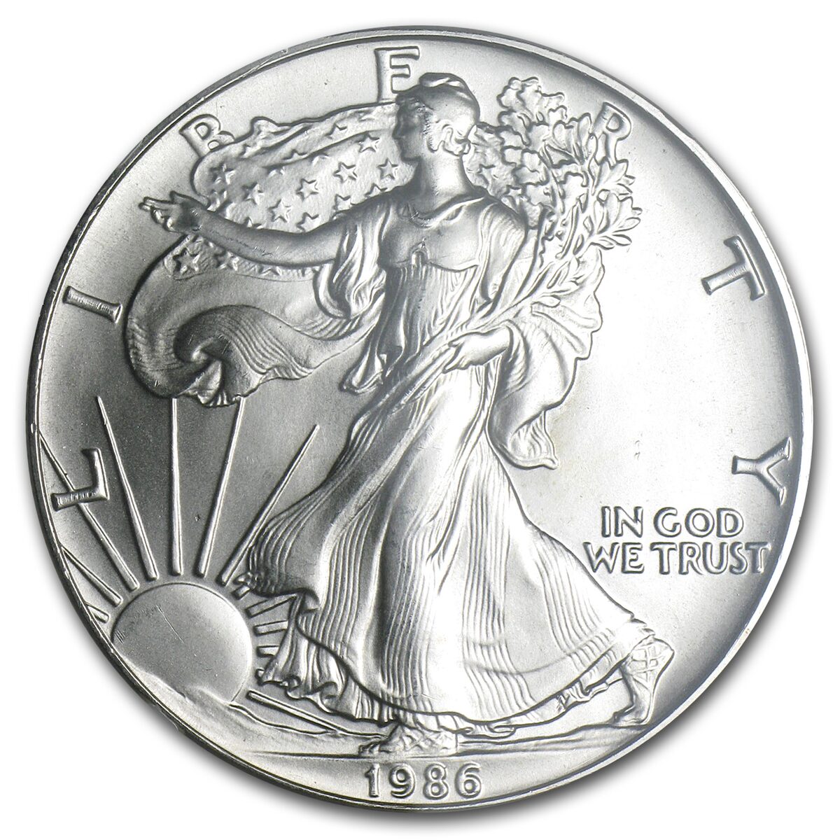 1986 American Silver Eagle MS-69 NGC