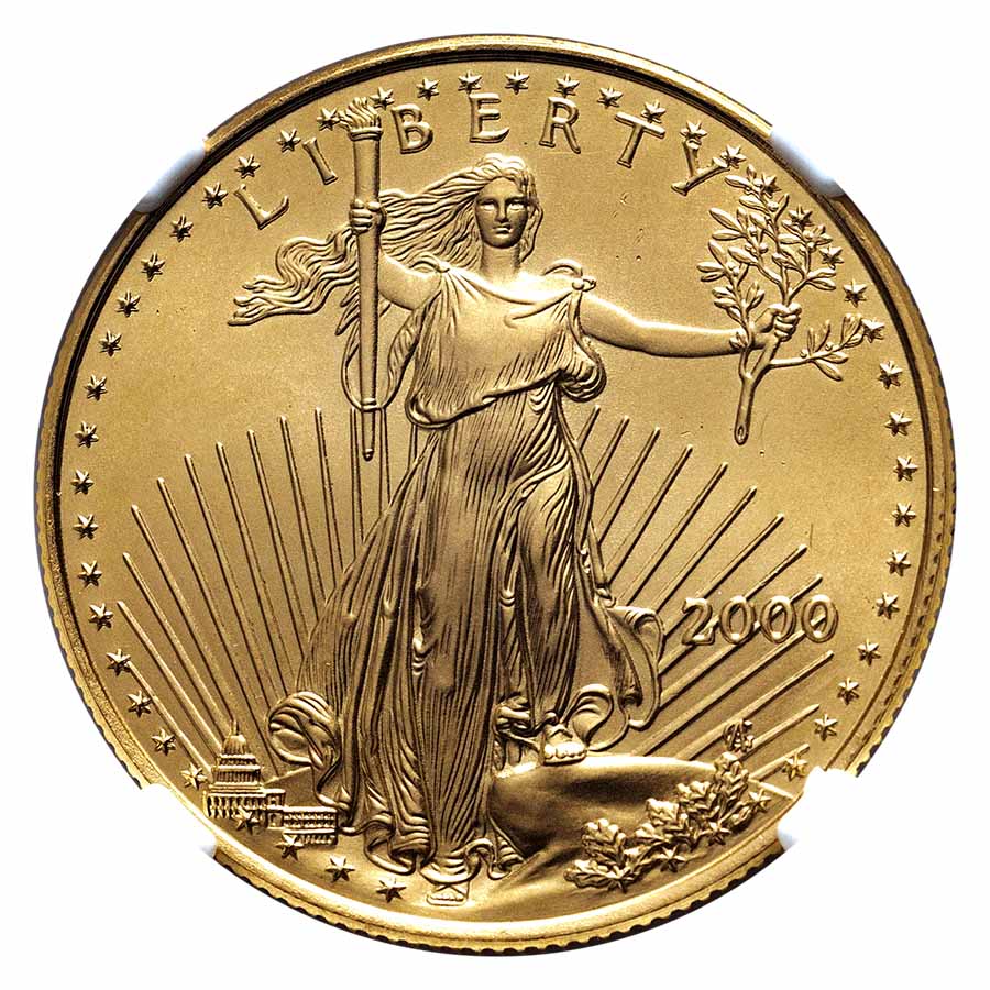 2000 1/2 oz American Gold Eagle MS-69 NGC