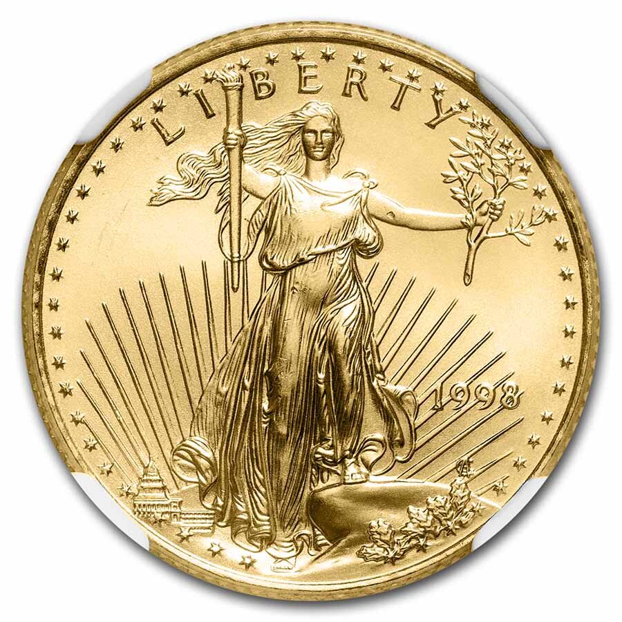1998 1/4 oz American Gold Eagle MS-69 NGC
