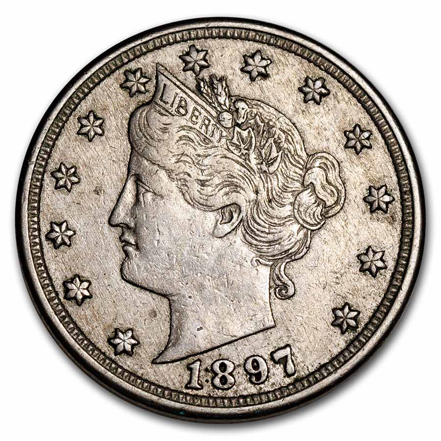 1897 Liberty Head V Nickel XF