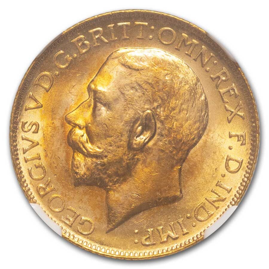 1911-C Canada Gold Sovereign MS-62 NGC