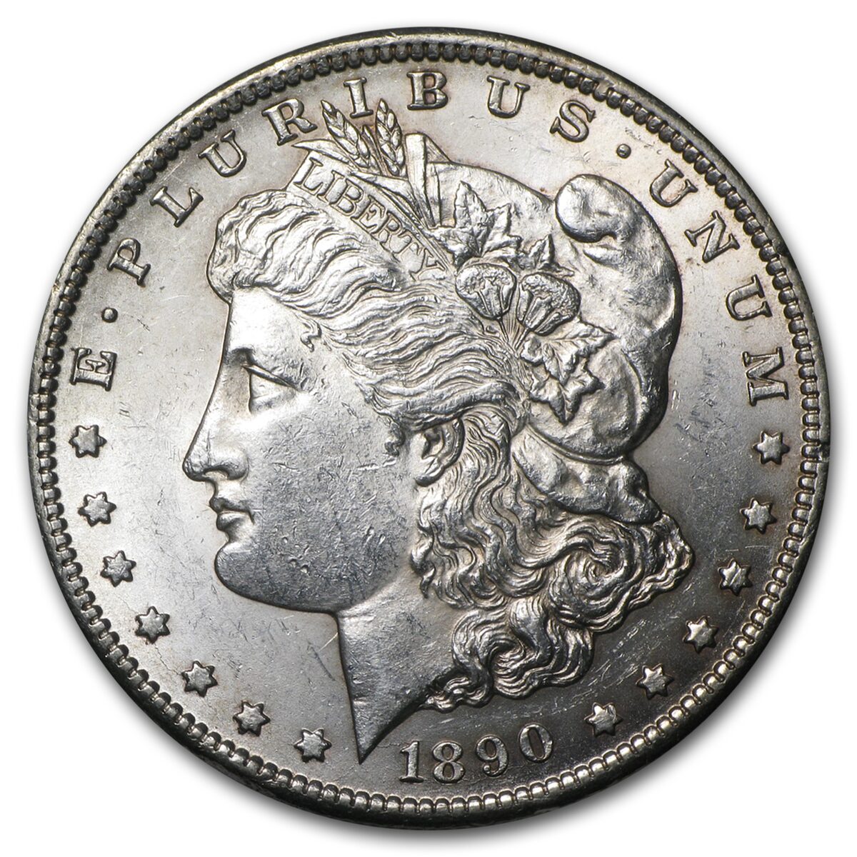 1890-CC Morgan Dollar BU