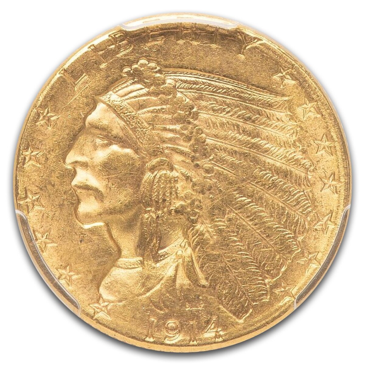 1914-D $2.50 Indian Gold Quarter Eagle MS-63 PCGS