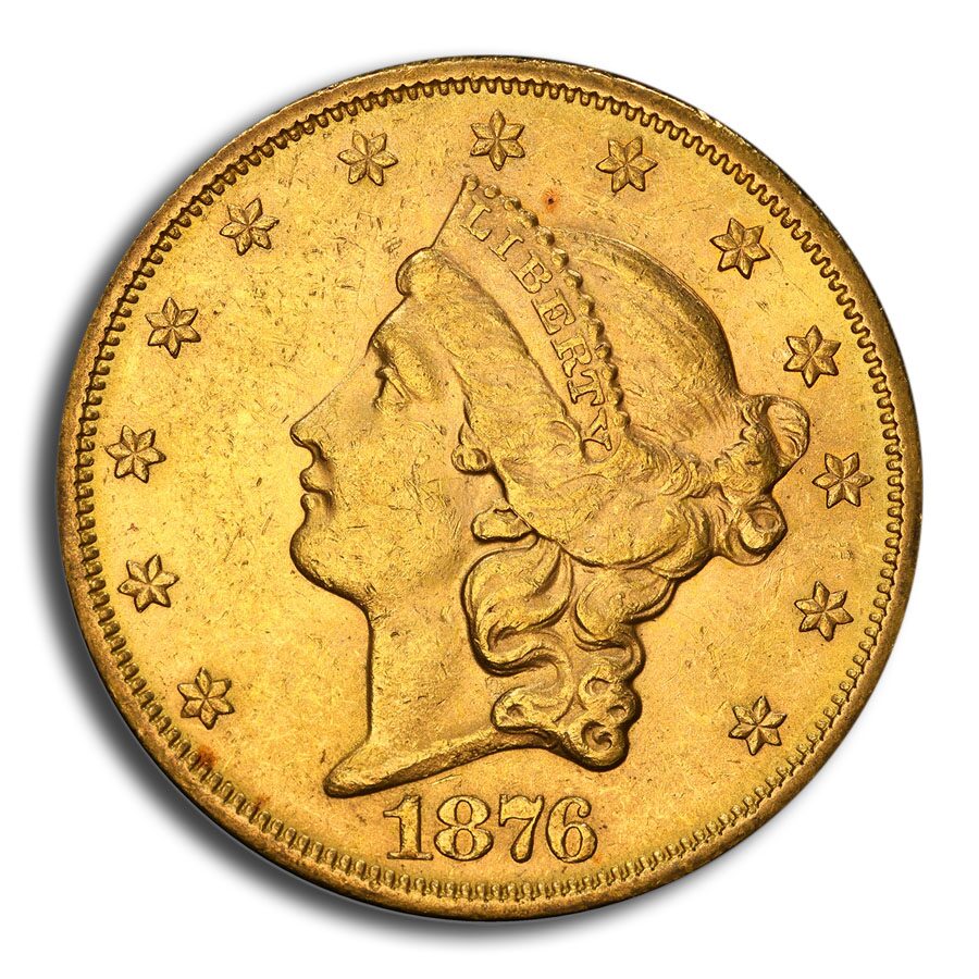 1876-S $20 Liberty Gold Double Eagle MS-61 PCGS
