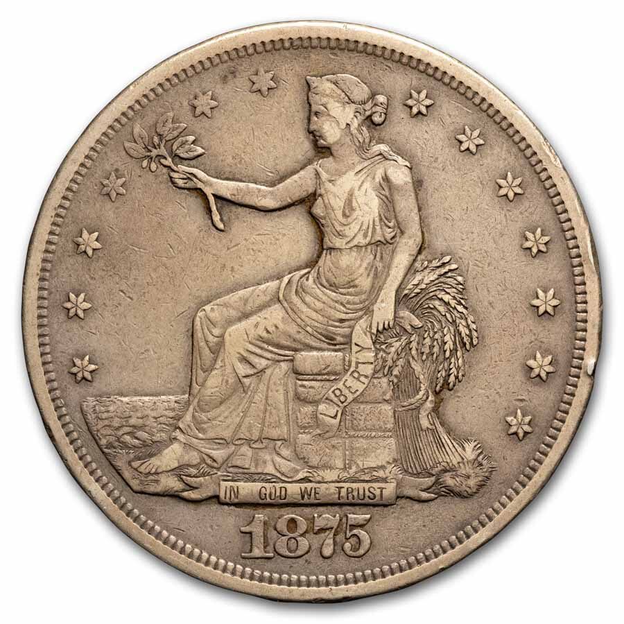 1875-CC Trade Dollar XF