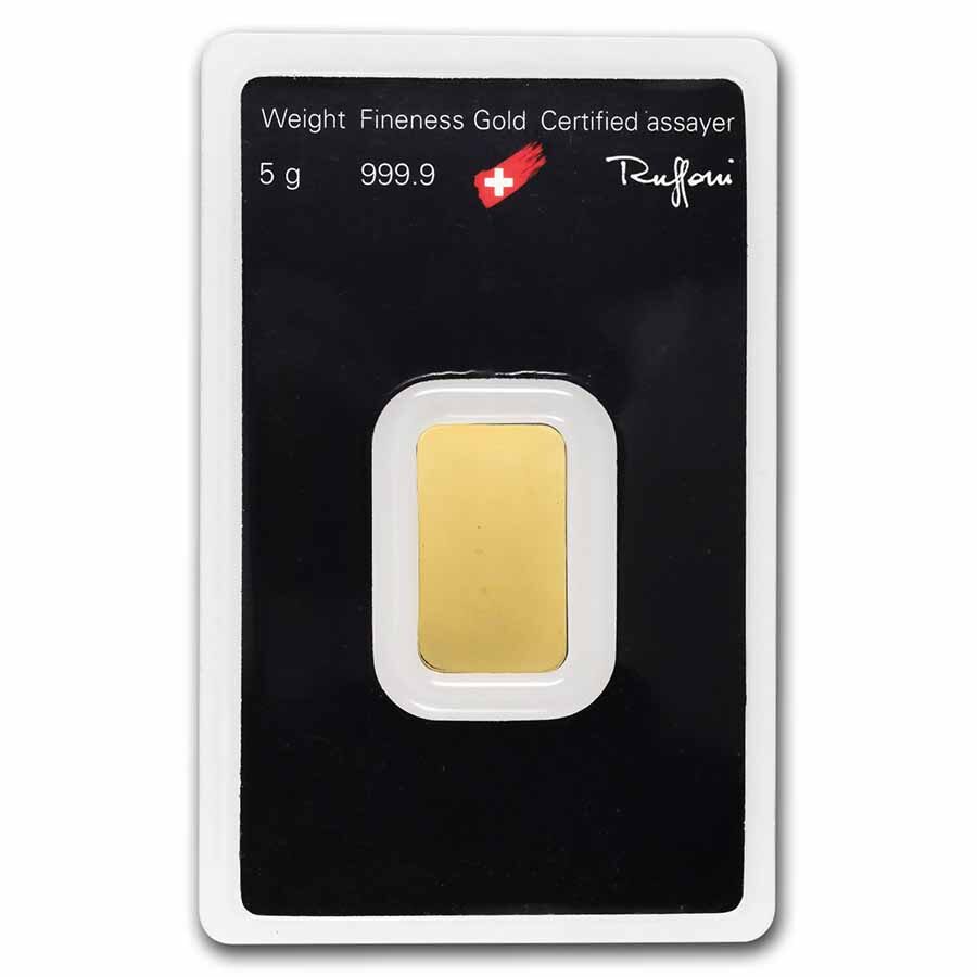 5 gram Gold Bar - Brand Name (w/Assay Card)