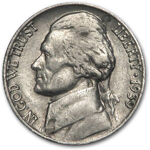 1939 Jefferson Nickel Doubled Die Reverse VF