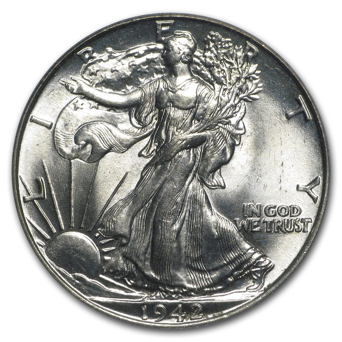 1942 Walking Liberty Half Dollar MS-64 PCGS