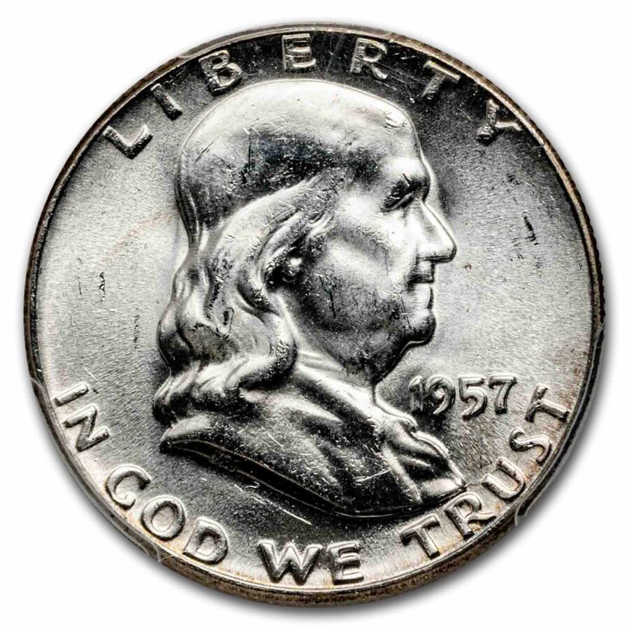 1957 Franklin Half Dollar MS-65 PCGS