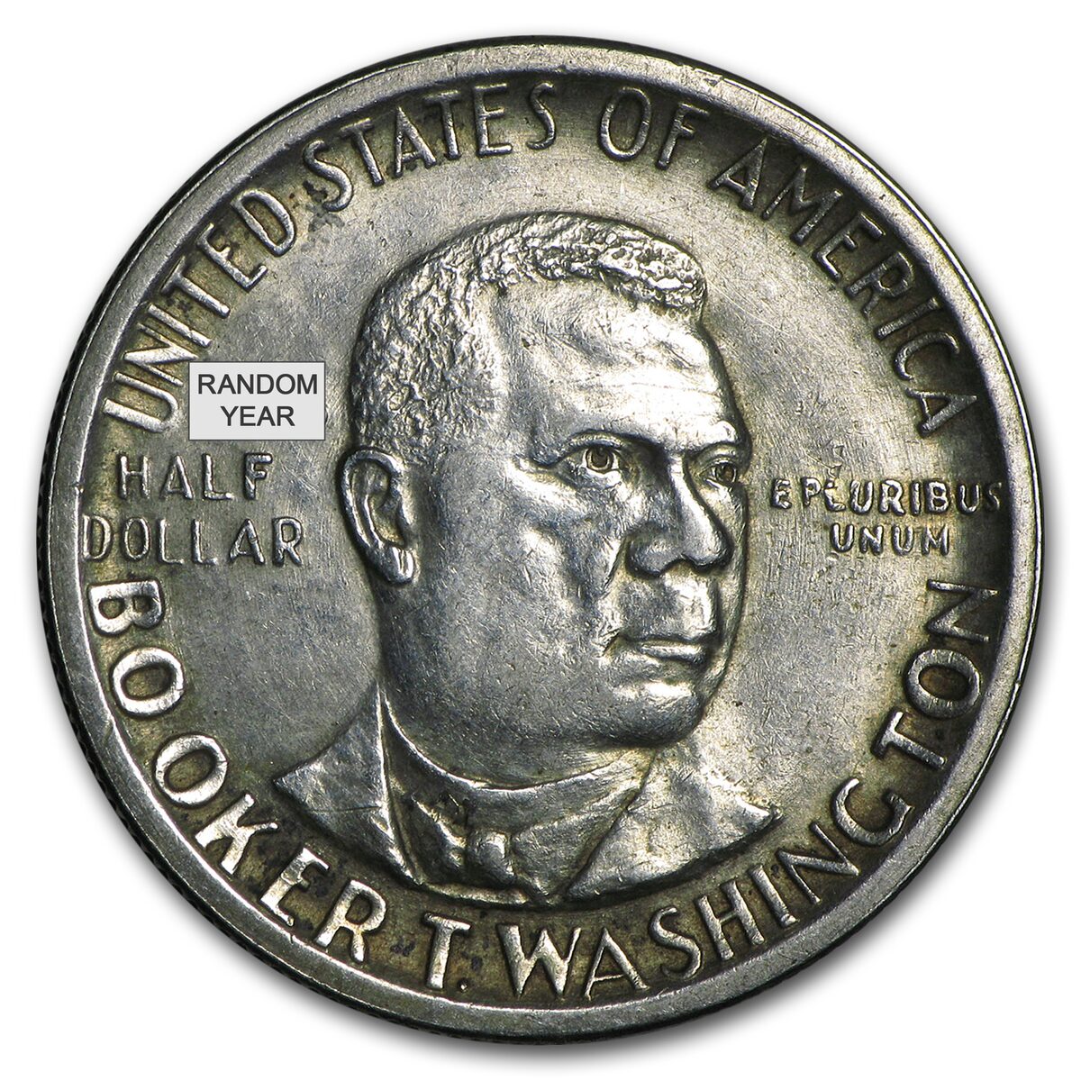 1946-51 P, D, S Booker T. Washington Half (Low Grade/Cleaned/Dmg)