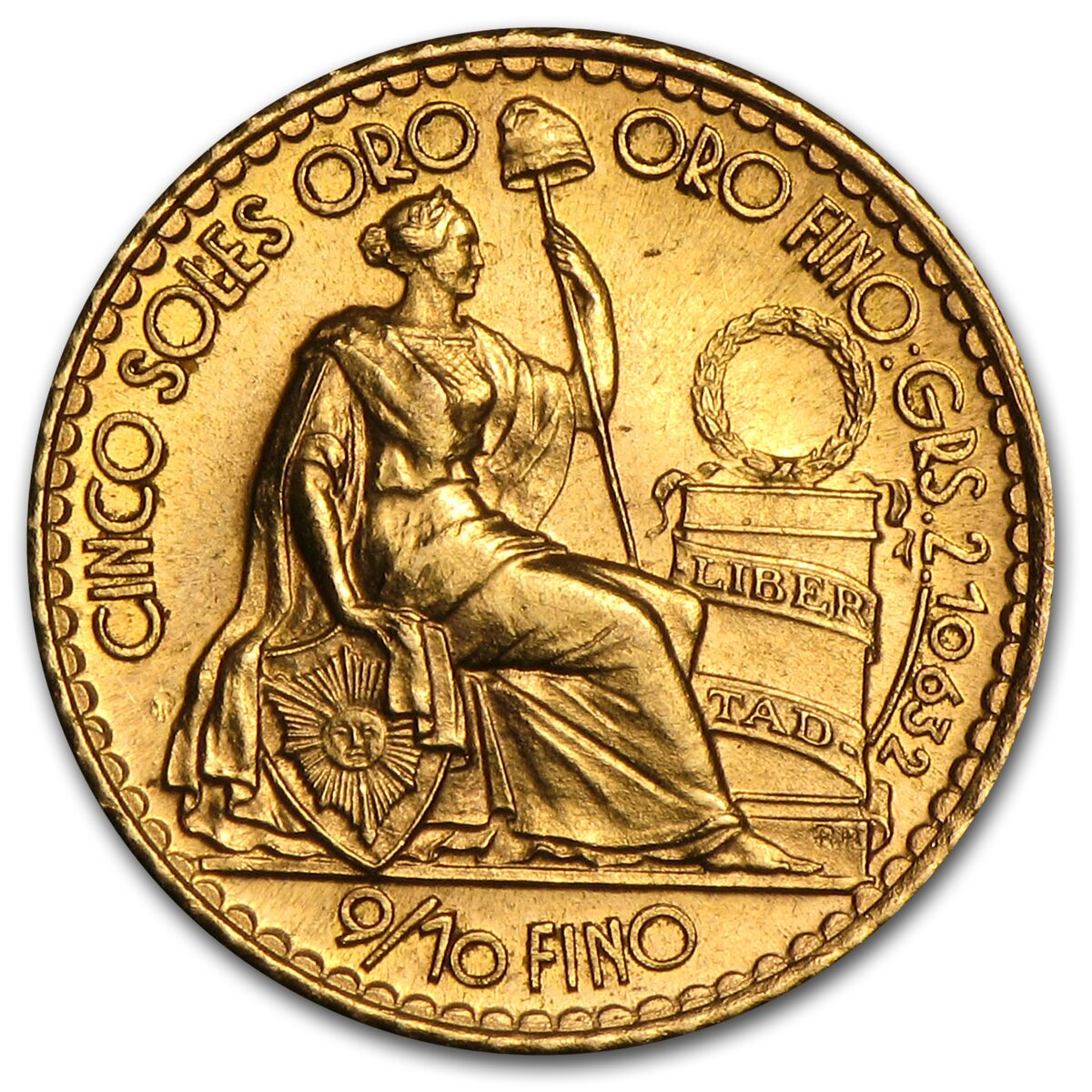 Peru Gold 5 Soles AU/BU (Random)