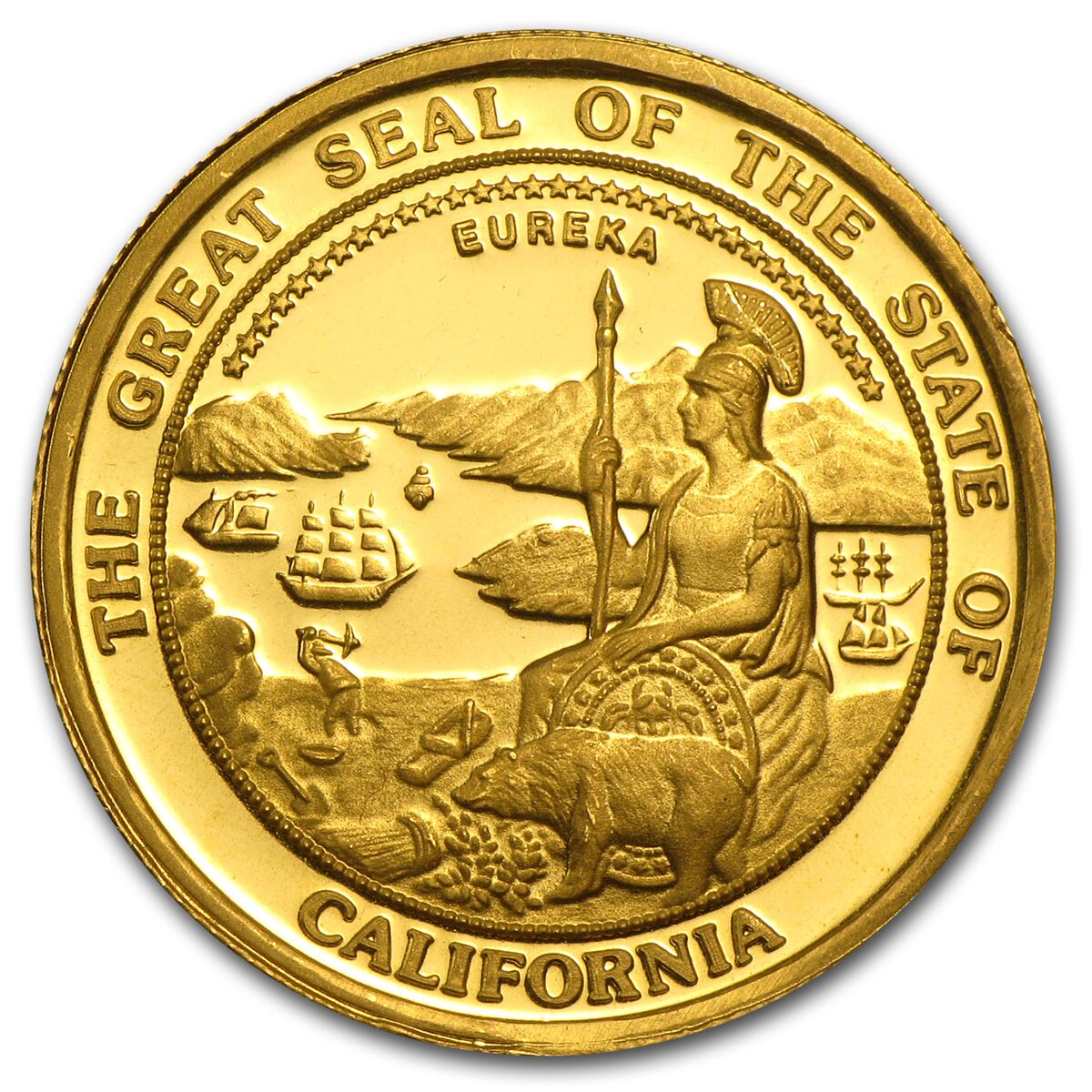1/2 oz Gold Round - Great Seal of California
