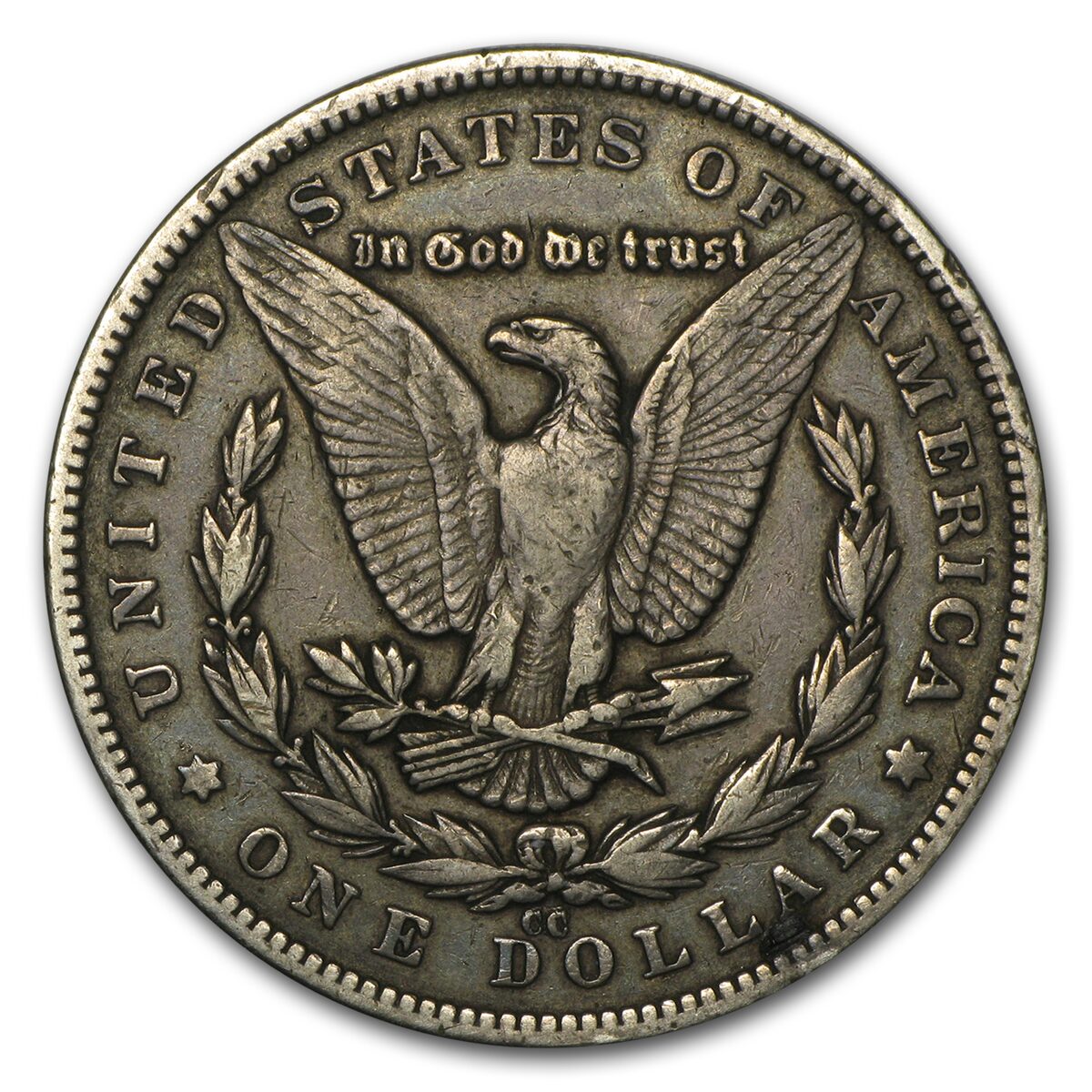 1879-CC Morgan Dollar Capped CC VF